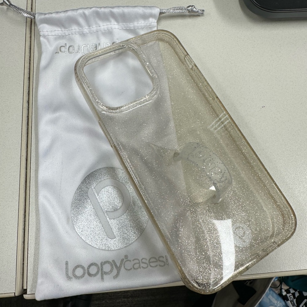 Loopy Case Clear Sparkle Silver iPhone 14 Pro Max